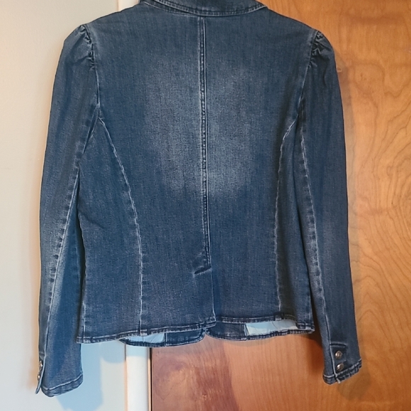 INC International Concepts Dark Blue Denim Blazer - Picture 3 of 3